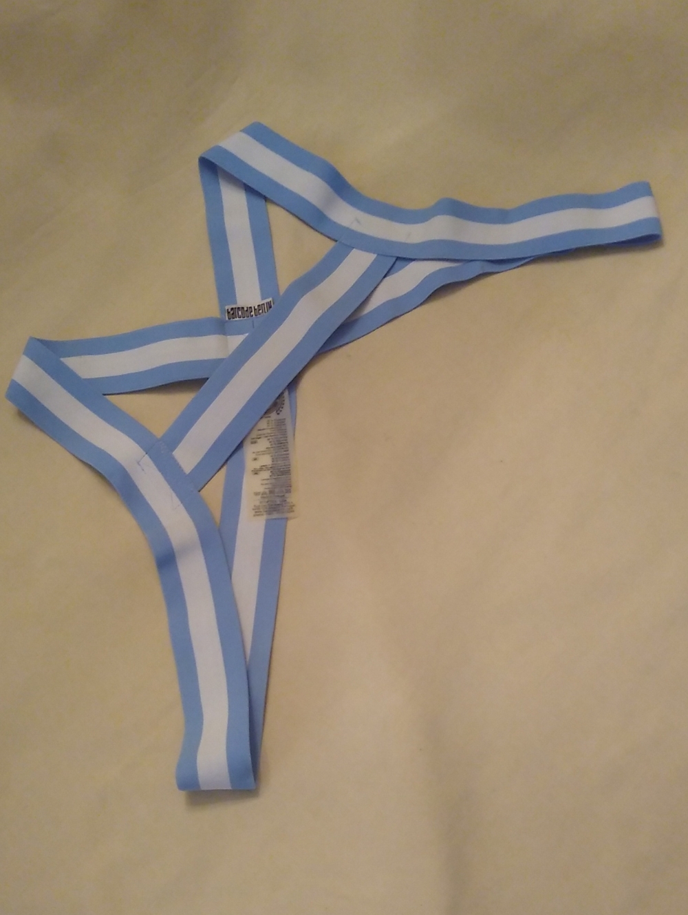 Striped Blue and White Harness